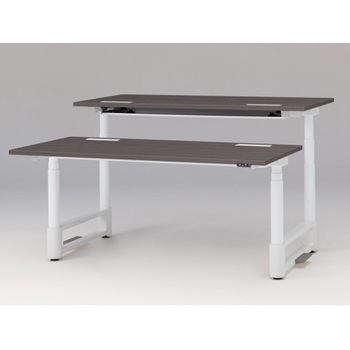 トイロツインデスク 平エッジ 昇降スイッチタイプ 塗装脚 W1600×D1600<配送時組立サービス付> イトーキ