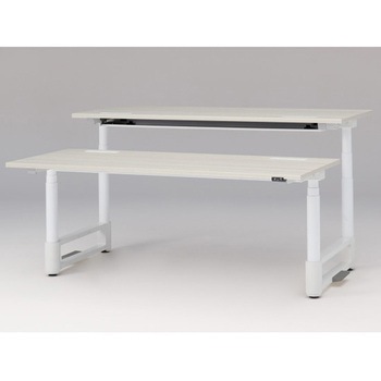 トイロツインデスク 平エッジ 昇降スイッチタイプ 塗装脚 W1800×D1600<配送時組立サービス付> イトーキ