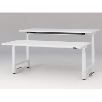 トイロツインデスク 平エッジ 昇降スイッチタイプ 塗装脚 W1800×D1600<配送時組立サービス付> イトーキ