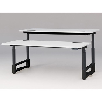 トイロツインデスク ラウンドエッジ インジケータ―付昇降スイッチタイプ 塗装脚 W1800×D1600<配送時組立サービス付> - イトーキ