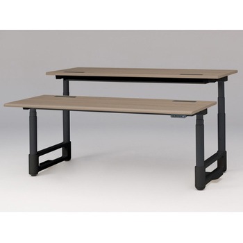 トイロツインデスク ラウンドエッジ インジケータ―付昇降スイッチタイプ 塗装脚 W1800×D1600<配送時組立サービス付> - イトーキ