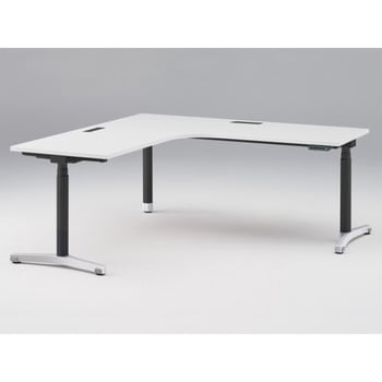 トイロ 90度オペレーションデスク インジケータ―付昇降スイッチタイプ アルミミラー脚 W1800×D1800<配送時組立サービス付> イトーキ