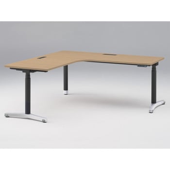 トイロ 90度オペレーションデスク インジケータ―付昇降スイッチタイプ アルミミラー脚 W1800×D1800<配送時組立サービス付> イトーキ