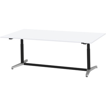 トイロテーブル 昇降スイッチタイプ アルミミラー脚 W2400×D1200<配送時組立サービス付> イトーキ