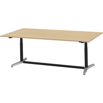 トイロテーブル 昇降スイッチタイプ アルミミラー脚 W2400×D1200<配送時組立サービス付> イトーキ