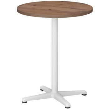 ノットワーク ウッド カフェテーブル 十字脚 円型 Φ600 スギ材<配送時組立サービス付> - イトーキ