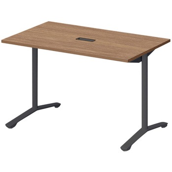 ノットワーク カフェテーブル T字脚 角型 配線対応キャップ 1200×750<配送時組立サービス付> イトーキ