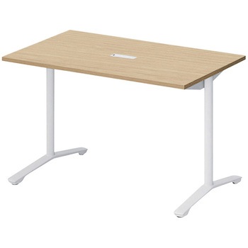 ノットワーク カフェテーブル T字脚 角型 配線対応キャップ 1200×750<配送時組立サービス付> イトーキ