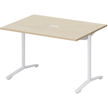 ノットワーク カフェテーブル T字脚 角型 配線対応キャップ 1200×900<配送時組立サービス付> イトーキ