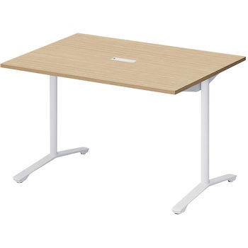 ノットワーク カフェテーブル T字脚 角型 配線対応キャップ 1200×900<配送時組立サービス付> イトーキ