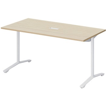 ノットワーク カフェテーブル T字脚 角型 配線対応キャップ 1500×750<配送時組立サービス付> イトーキ