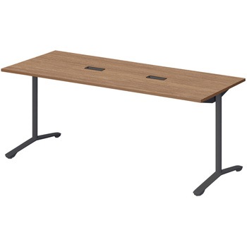 ノットワーク カフェテーブル T字脚 角型 配線対応キャップ 1800×750<配送時組立サービス付> - イトーキ