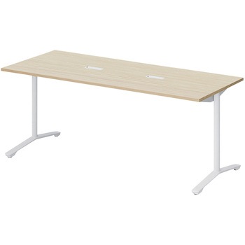 ノットワーク カフェテーブル T字脚 角型 配線対応キャップ 1800×750<配送時組立サービス付> - イトーキ
