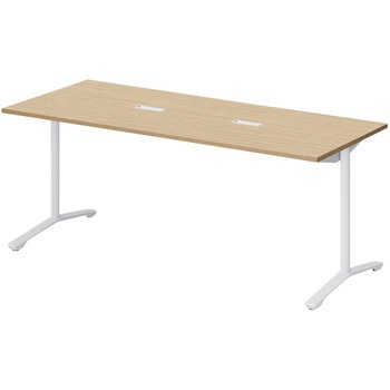 ノットワーク カフェテーブル T字脚 角型 配線対応キャップ 1800×750<配送時組立サービス付> - イトーキ