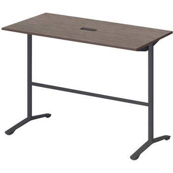 ノットワーク カフェテーブル ハイタイプ T字脚 角型 配線対応キャップ 1500×750<配送時組立サービス付> イトーキ