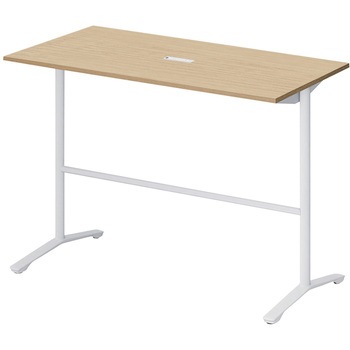 ノットワーク カフェテーブル ハイタイプ T字脚 角型 配線対応キャップ 1500×750<配送時組立サービス付> イトーキ