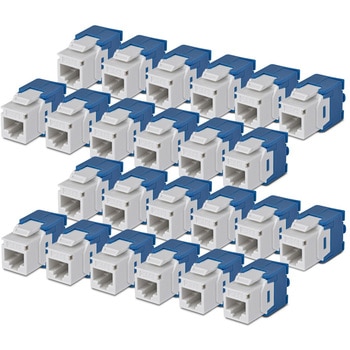 RJ45キーストーンジャック/CAT6対応/24個セット/UTP非シールド/工具不要/180度配線/LAN配線用 RJ45モジュラージャック StarTech.com