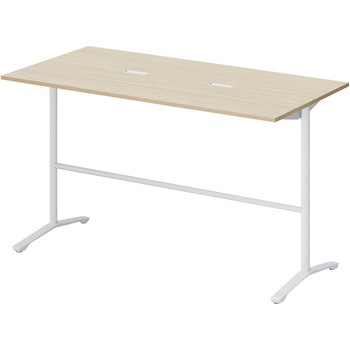 ノットワーク カフェテーブル ハイタイプ T字脚 角型 配線対応キャップ 1800×900<配送時組立サービス付> イトーキ