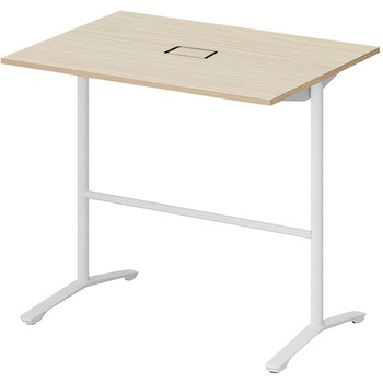 ノットワーク カフェテーブル ハイタイプ T字脚 角型 配線対応カバー 1200×900<配送時組立サービス付> イトーキ