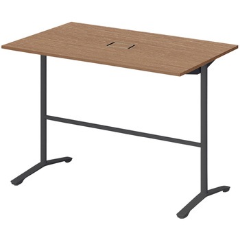ノットワーク カフェテーブル ハイタイプ T字脚 角型 配線対応カバー 1500×900<配送時組立サービス付> イトーキ