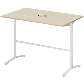 ノットワーク カフェテーブル ハイタイプ T字脚 角型 配線対応カバー 1500×900<配送時組立サービス付> イトーキ