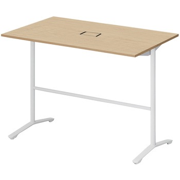 ノットワーク カフェテーブル ハイタイプ T字脚 角型 配線対応カバー 1500×900<配送時組立サービス付> イトーキ