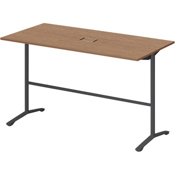 ノットワーク カフェテーブル ハイタイプ T字脚 角型 配線対応カバー 1800×900<配送時組立サービス付> イトーキ