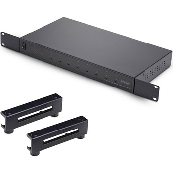 USB-C充電ステーション/10ポート/各60W 合計350W/安全保護機能搭載/卓上 ラックマウント対応/急速充電コンセント StarTech.com