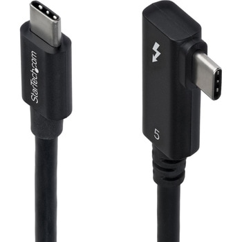 Thunderbolt 5ケーブル/L型右向き/80cm/8K60Hz/80Gbps 最大120Gbps/240W PD/Thunderbolt規格準拠/USB-C/4互換/ホワイト/高速データ転送 急速充電 StarTech.com