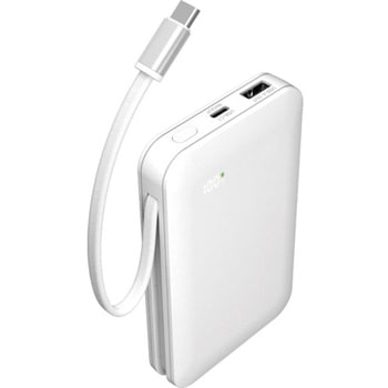 PD45W 準固体モバイルバッテリー 10000 C2+A ホワイト 多摩電子