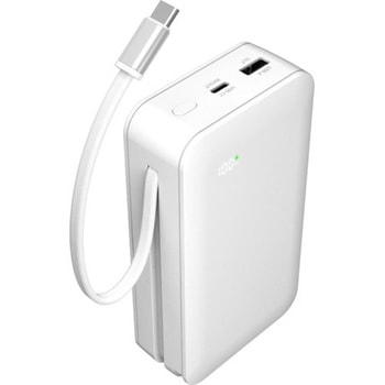 PD67W 準固体モバイルバッテリー 20000 C2+A ホワイト 多摩電子