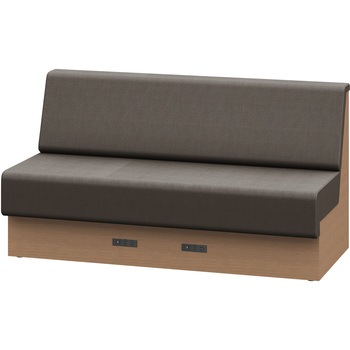 ノットワーク 収納付ソファ ローバック 直線タイプ コンセント付 W1500<配送時組立サービス付> イトーキ