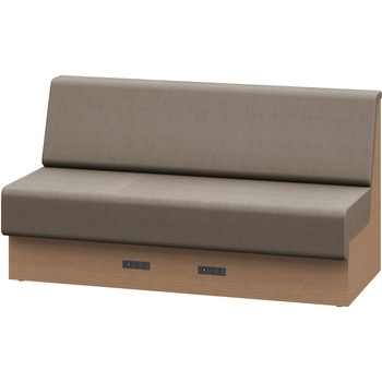 ノットワーク 収納付ソファ ローバック 直線タイプ コンセント付 W1500<配送時組立サービス付> イトーキ