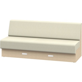 ノットワーク 収納付ソファ ローバック 直線タイプ コンセント付 W1800<配送時組立サービス付> イトーキ