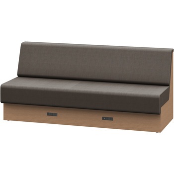 ノットワーク 収納付ソファ ローバック 直線タイプ コンセント付 W1800<配送時組立サービス付> イトーキ