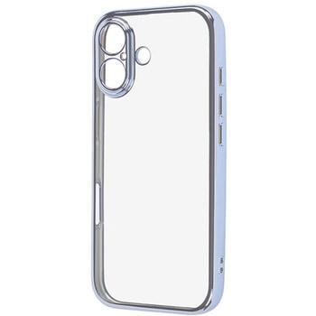 iPhone 17 ソフトケース 精密設計 フレームメッキ/ライトブルー レイ・アウト