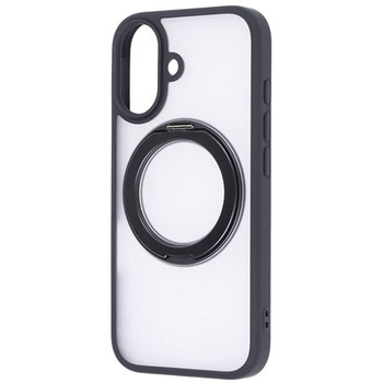 iPhone 17 HBケース シルキーマット マグ充電対応 リング付/ブラック レイ・アウト