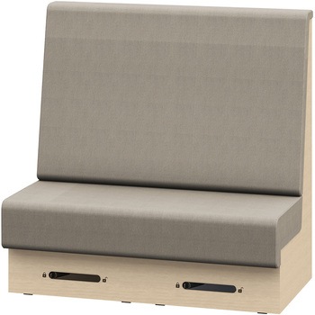 ノットワーク 収納付ソファ ハイバック 直線タイプ キャスター付 W1200<配送時組立サービス付> イトーキ