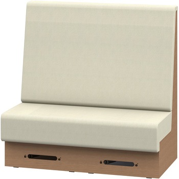 ノットワーク 収納付ソファ ハイバック 直線タイプ キャスター付 W1200<配送時組立サービス付> イトーキ