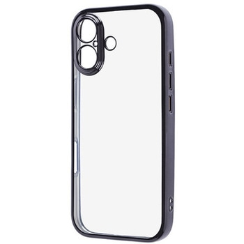 iPhone 17 ソフトケース 精密設計 フレームメッキ/ブラック レイ・アウト