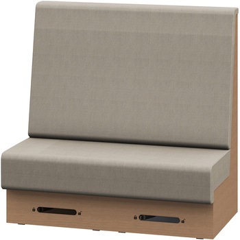 ノットワーク 収納付ソファ ハイバック 直線タイプ キャスター付 W1200<配送時組立サービス付> イトーキ