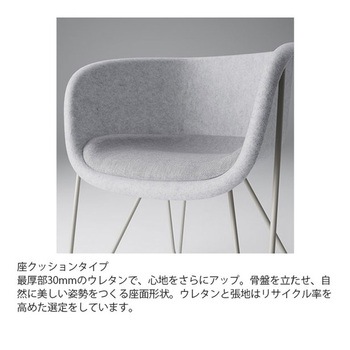 リフェルト 回転脚 キャスター付 座クッション<配送時組立サービス付> イトーキ