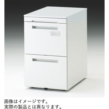 CZRワゴン A4・2段+ペントレイ引出し ロング キャスターロック付 ダイヤル錠<配送時組立サービス付> イトーキ