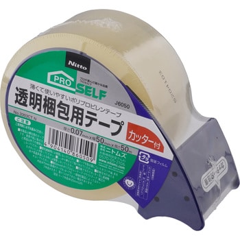 J6050 透明梱包テープ カッター付 No.3303 CT 1巻 ニトムズ 【通販