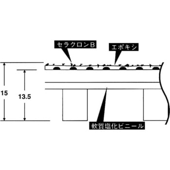 MR-153-373-5 ノンスリップマット300 テラモト 灰色 ジョイント式 厚さ