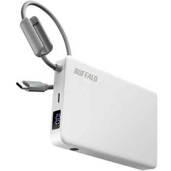 半固体モバイルバッテリー 10000mAh 30W ホワイト BUFFALO(バッファロー)