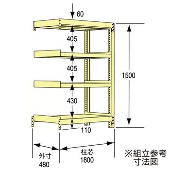 中量ラック300kg(中量3Mタイプ) 瀬戸内スチール(旧:原田鋼業)