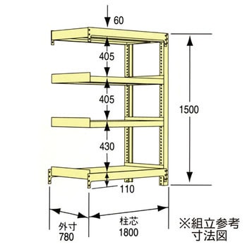 中量ラック300kg(中量3Mタイプ) 瀬戸内スチール(原田鋼業)