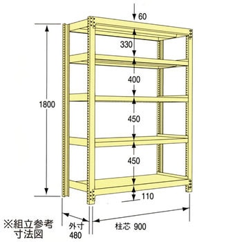 中量ラック300kg(中量3Mタイプ) 瀬戸内スチール(原田鋼業)