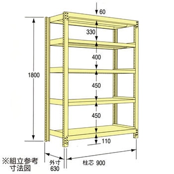 中量ラック300kg(中量3Mタイプ) 瀬戸内スチール(原田鋼業)